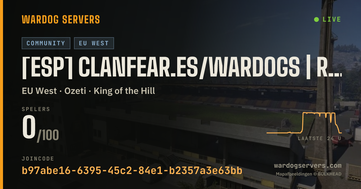 Live statusbanner voor [ESP] CLANFEAR.ES/WARDOGS | RECLUTAMIENTO ACTIVO
