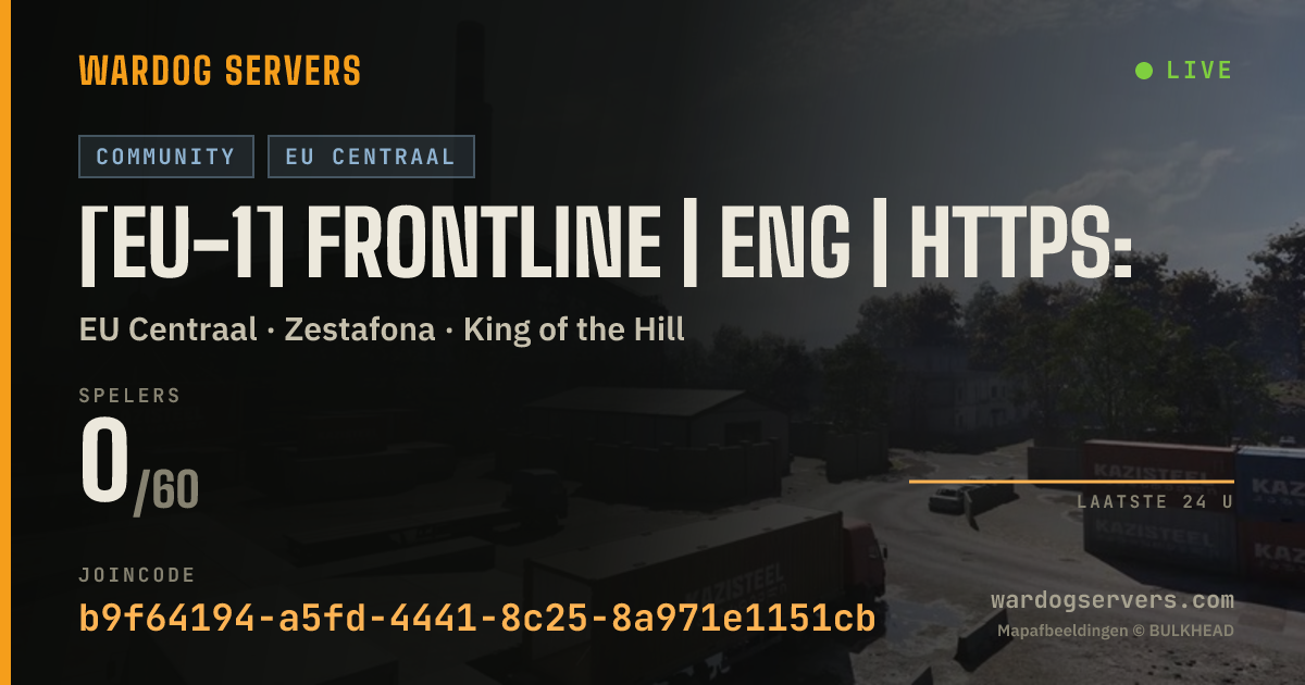 Live statusbanner voor [EU-1] FRONTLINE | ENG | https: