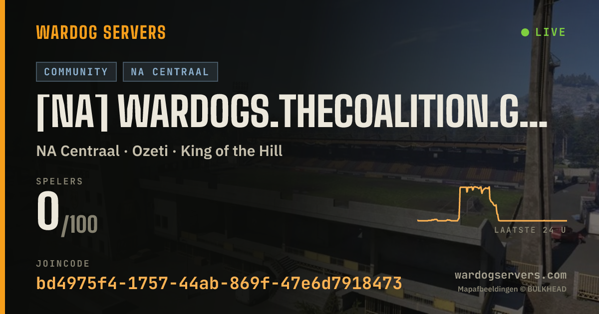Live statusbanner voor [NA] WARDOGS.THECOALITION.GG // Stat Tracker // All Maps
