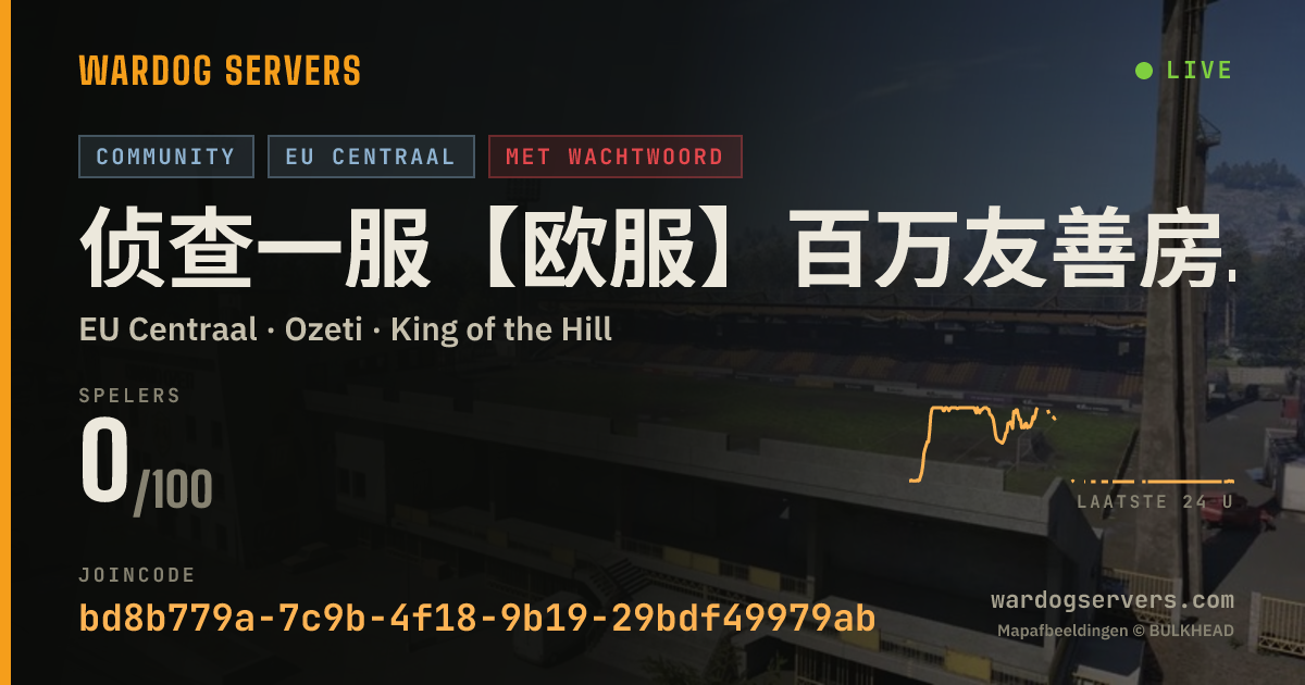 Live statusbanner voor 侦查一服【欧服】百万友善房-百倍收益-QQ群：540851