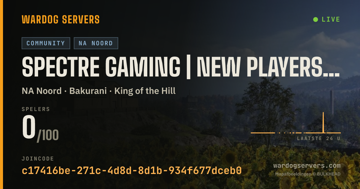 Live statusbanner voor Spectre Gaming | New Players | discord.gg/spectregg