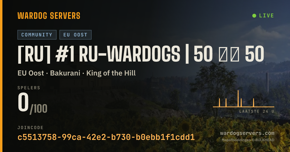 Live statusbanner voor [RU] #1 ru-wardogs | 50 на 50