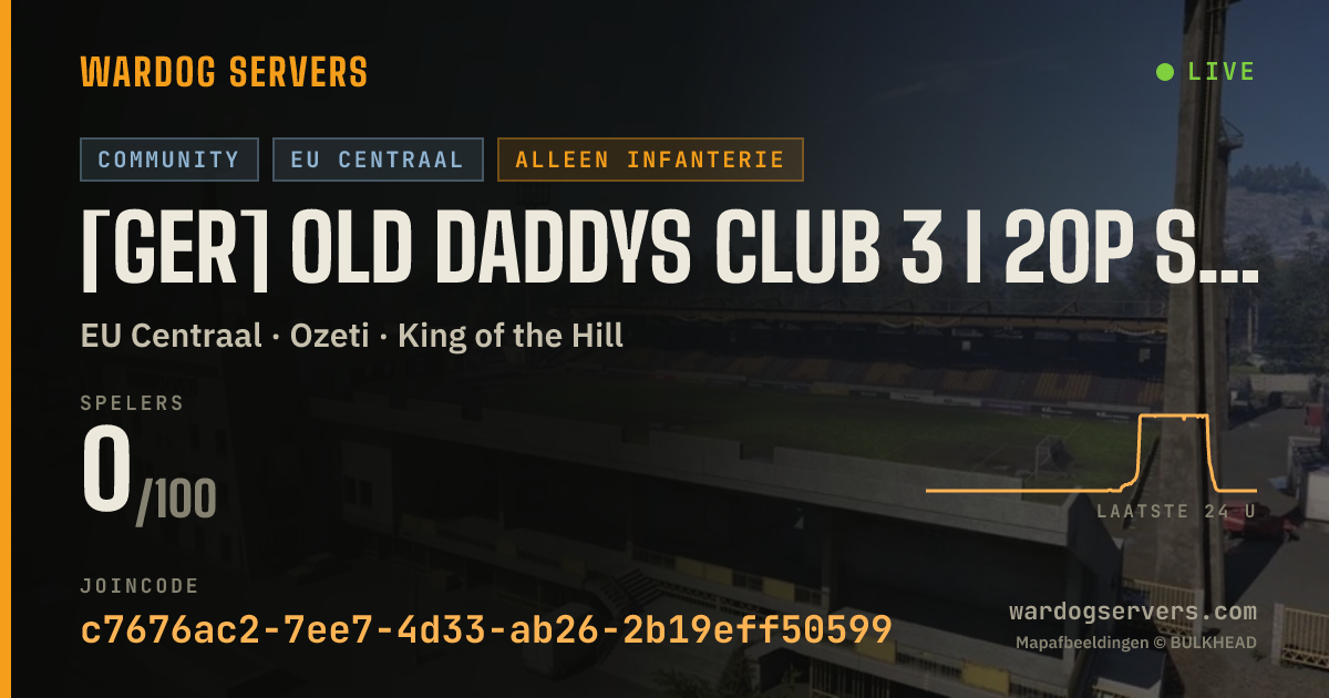 Live statusbanner voor [GER] Old Daddys Club 3 I 20p Start I Inf Only