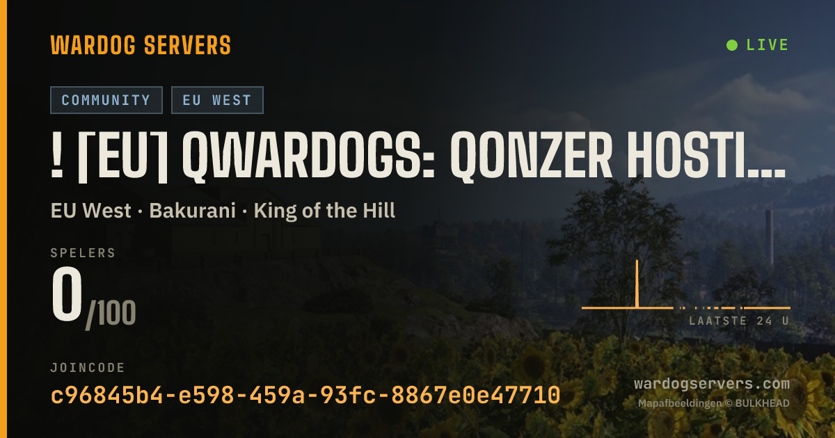 Live statusbanner voor ! [EU] QWardogs: Qonzer Hosting | Official Wardogs Server