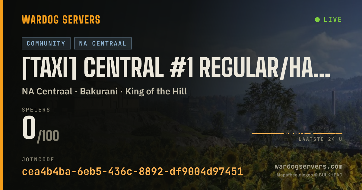 Live statusbanner voor [TAXI] CENTRAL #1 REGULAR/HARDCORE MIX