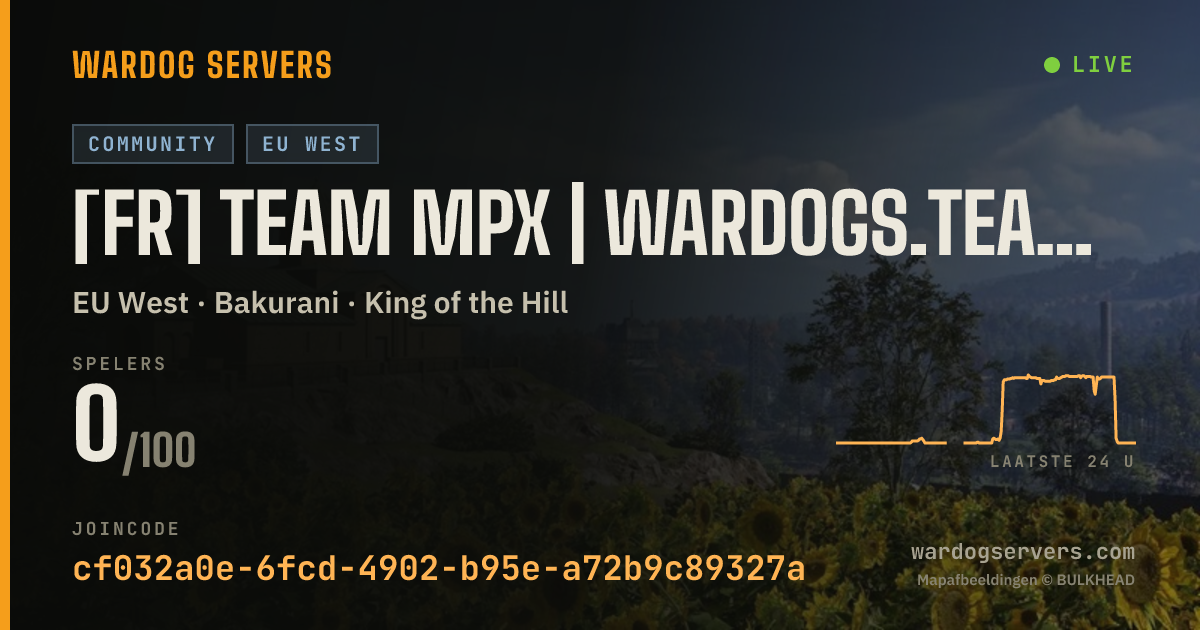 Live statusbanner voor [FR] TEAM MPX | WARDOGS.TEAM-MPX.FR | STANDARD | DISCORD.GG/MPX