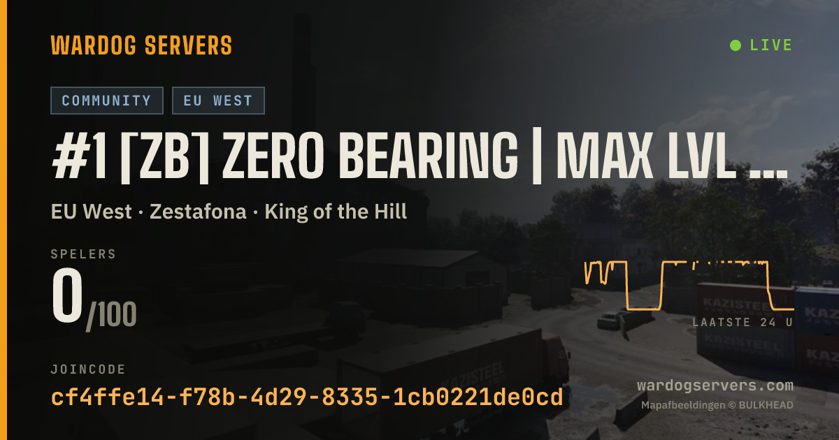 Live statusbanner voor #1 [ZB] Zero Bearing | Max Lvl 30 | [EU/UK]
