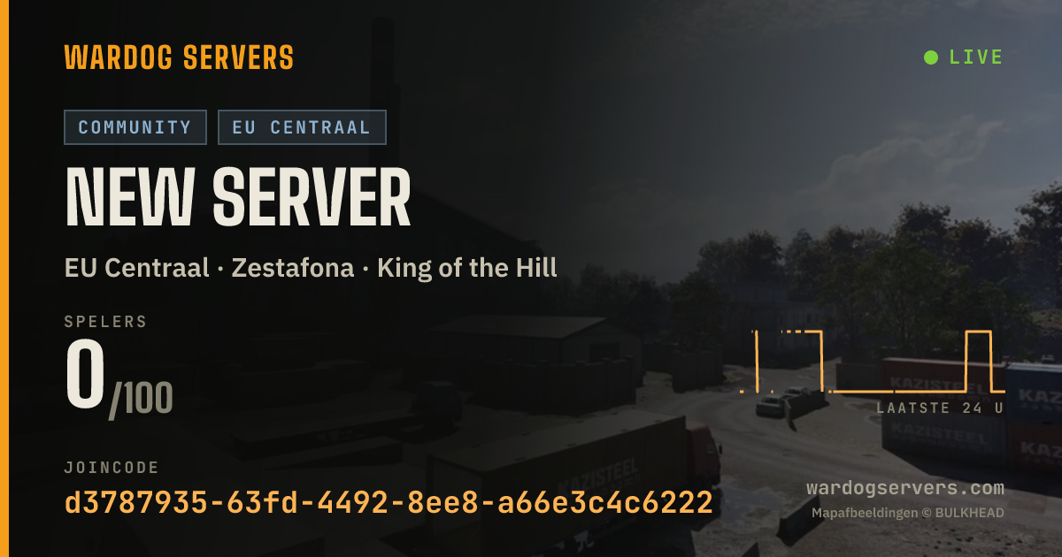 Live statusbanner voor NEW Server