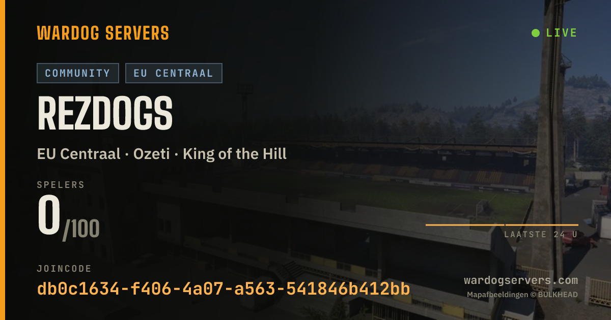Live statusbanner voor REZDOGS