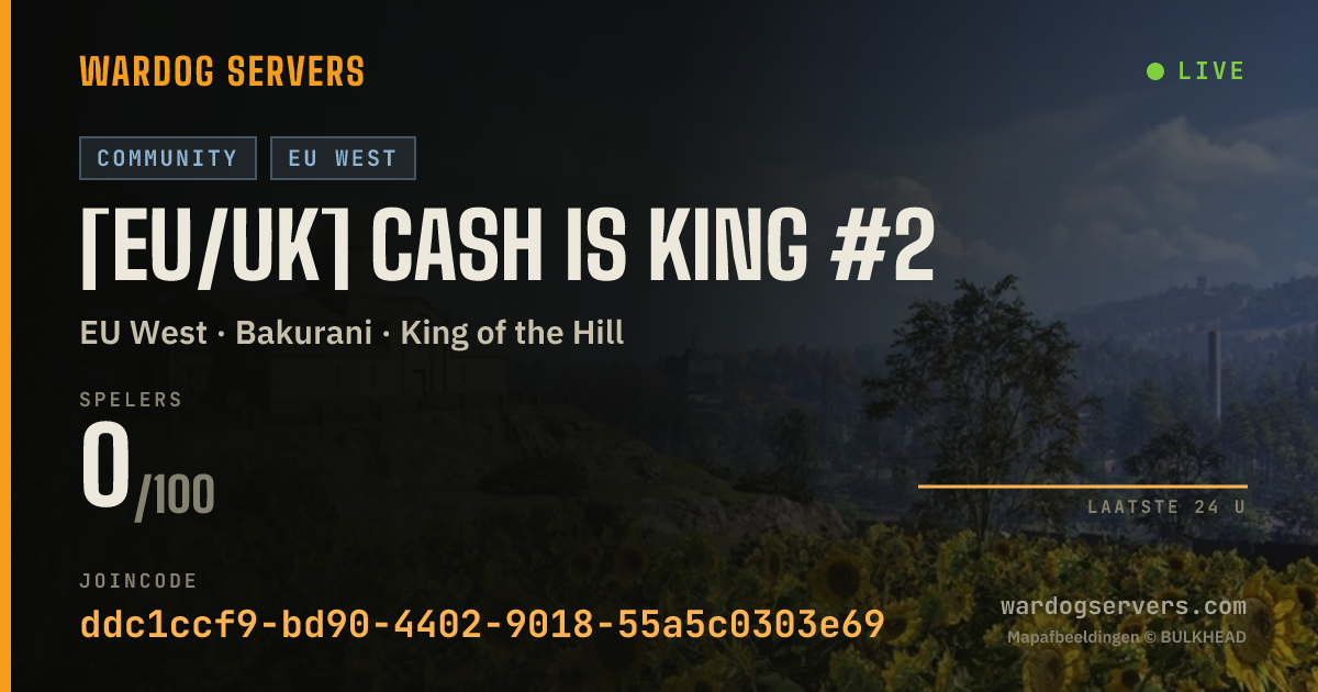 Live statusbanner voor [EU/UK] Cash is King #2