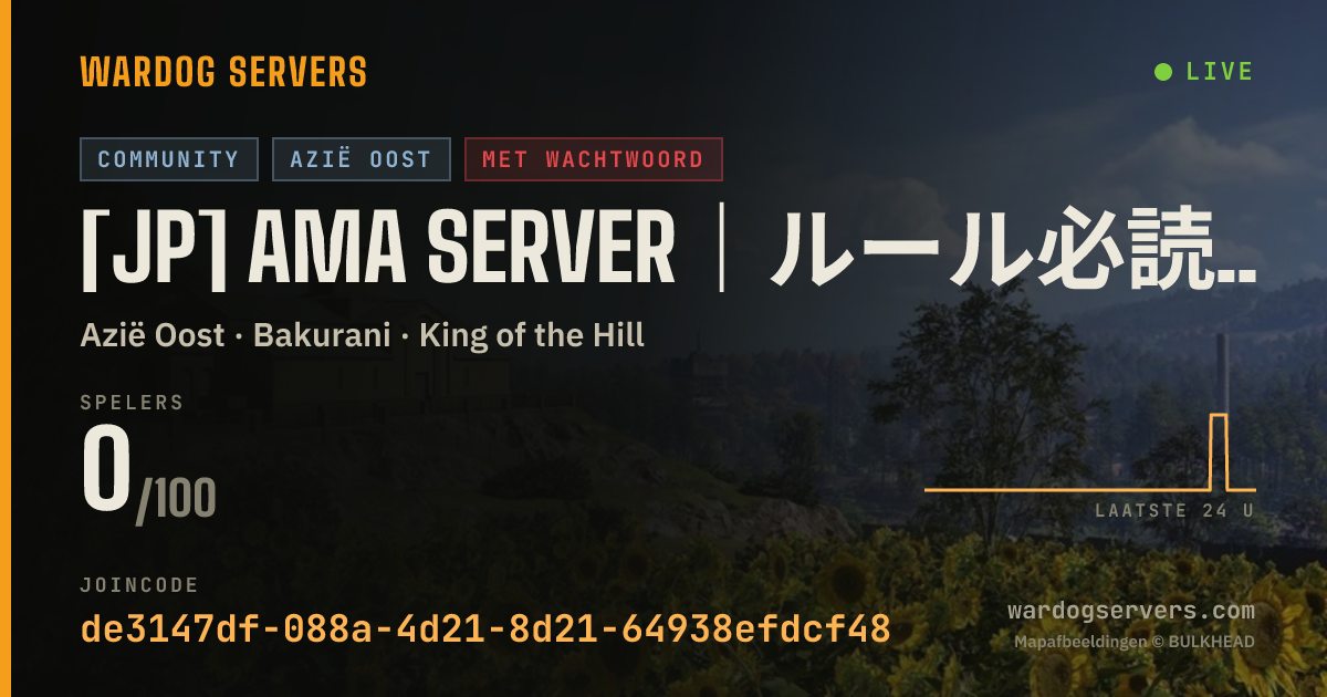 Live statusbanner voor [JP] AMA Server｜ルール必読・Please Read the Rules