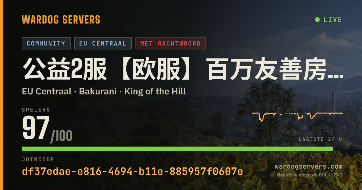 Live statusbanner voor 公益2服【欧服】百万友善房-百倍收益-QQ群：540851