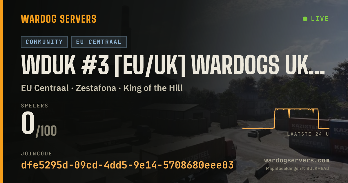 Live statusbanner voor WDUK #3 [EU/UK] WARDOGS UK Discord.gg/wardogsuk