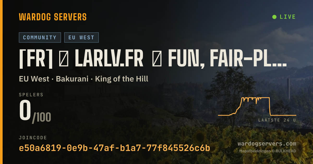 Live statusbanner voor [FR] ★ larlv.fr ★ Fun, Fair-play, Stats ★ france teamplay 7e