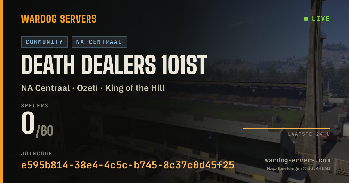 Live statusbanner voor Death Dealers 101st