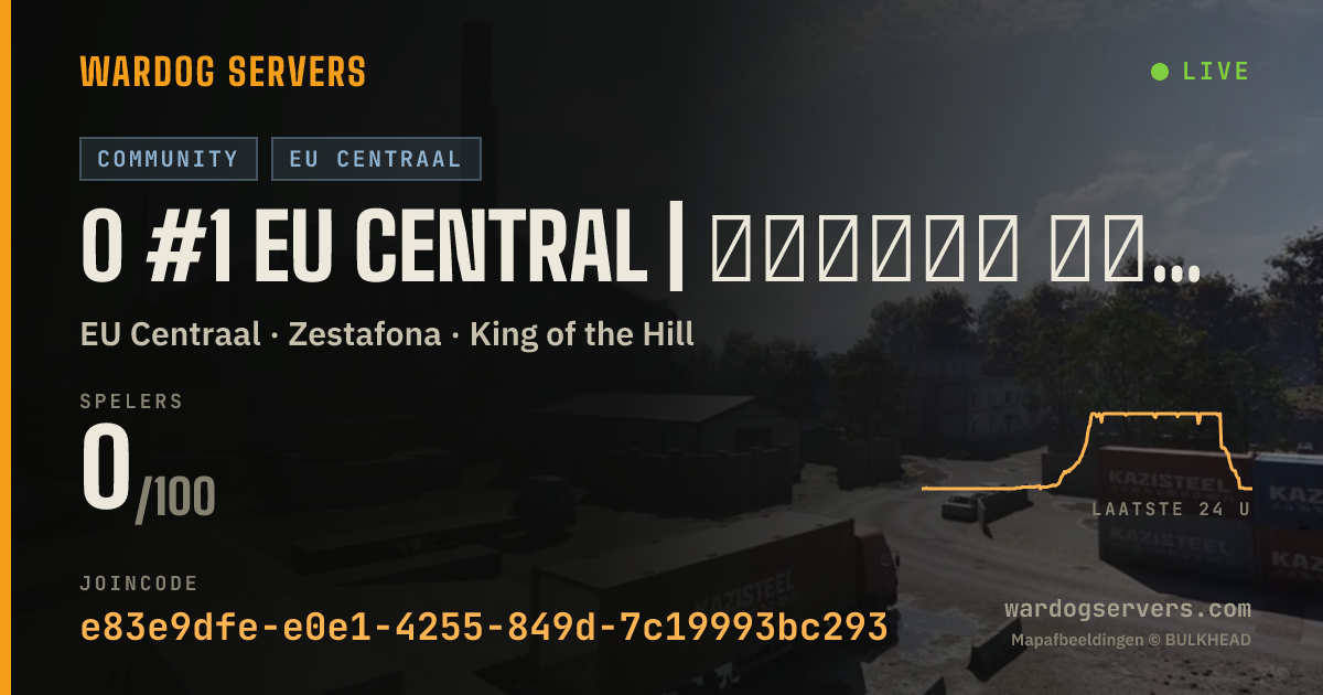 Live statusbanner voor 0 #1 EU CENTRAL | ПЕРШИЙ УКРАЇНСЬКИЙ | WARDOGS COM UA