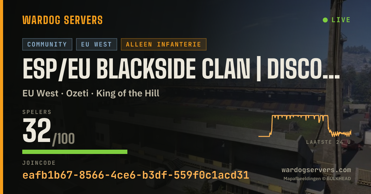 Live statusbanner voor ESP/EU BLACKSIDE CLAN | XP BOOST | LIVE STATS @ BS-CLAN.COM