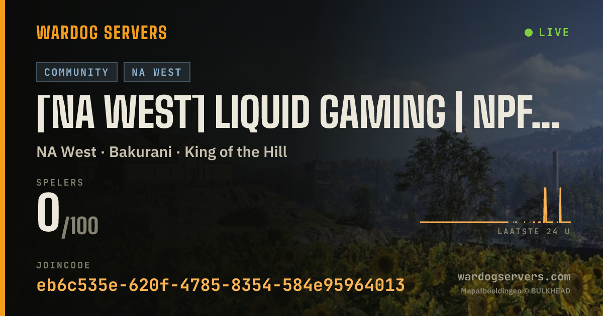 Live statusbanner voor [NA West] LiQuid Gaming | NPF | liqgaming.com/discord