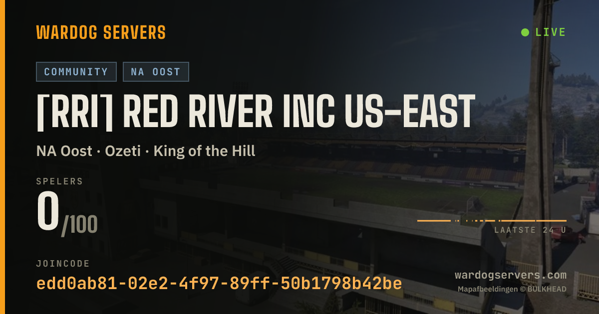 Live statusbanner voor [RRI] RED RIVER INC US-EAST