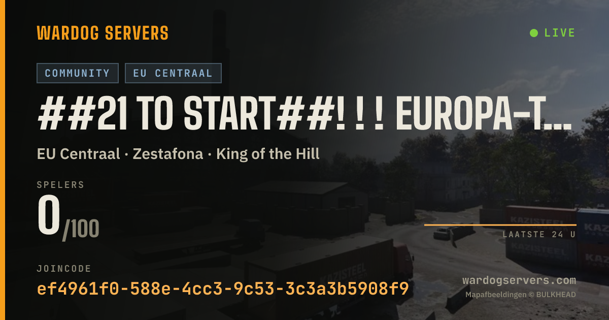 Live statusbanner voor ##21 to start##! ! ! Europa-The Last Battle!