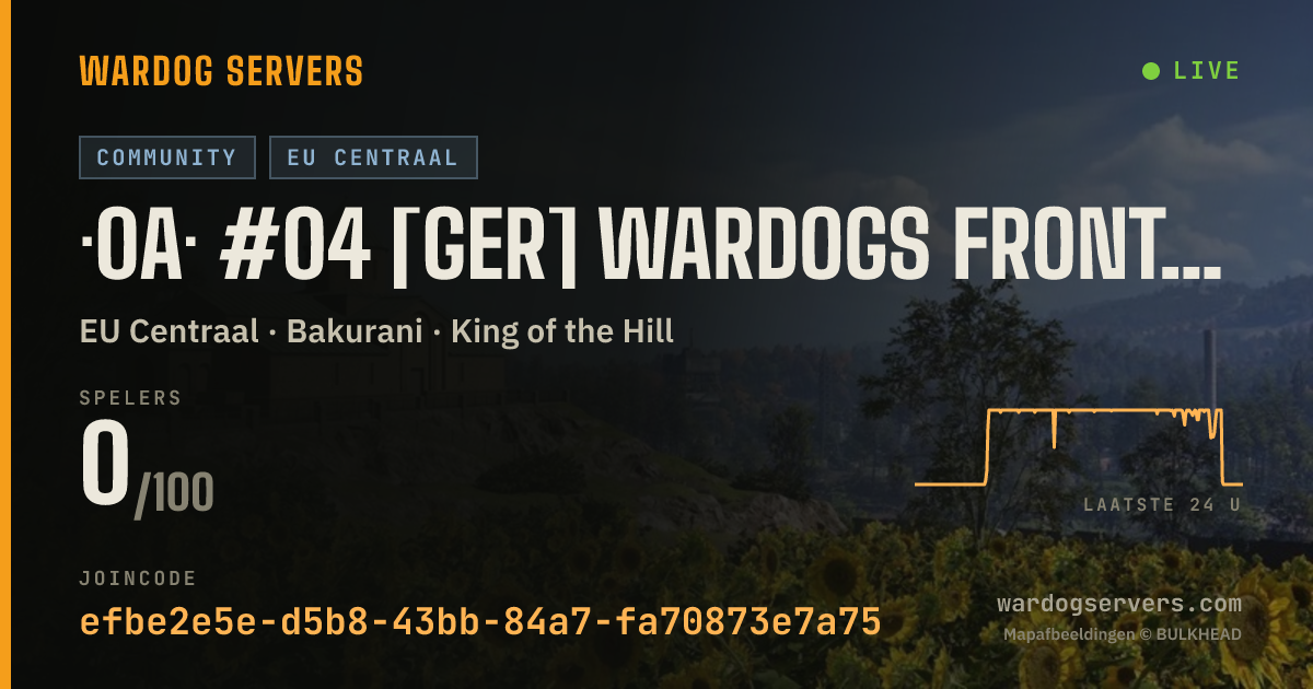 Live statusbanner voor ·0A· #04 [GER] Wardogs Frontline wdfrontline.com by XRealm