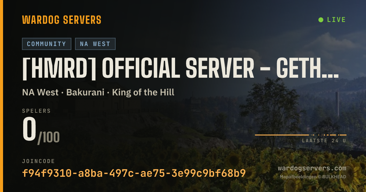 Live statusbanner voor [HMRD] Official Server - GETHMRD.COM - YES, THAT HMRD