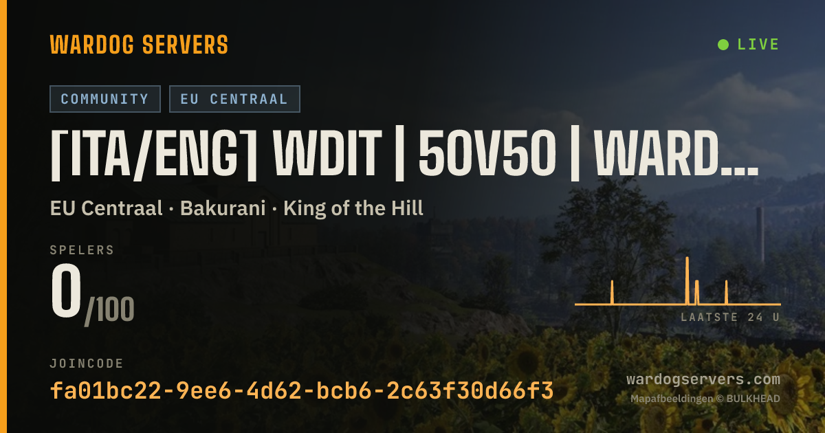 Live statusbanner voor [ITA/ENG] WDIT | 50v50 | wardogsitalia.it