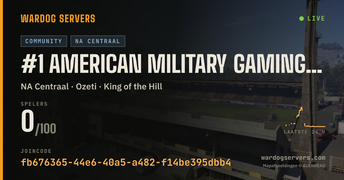 Live statusbanner voor #1 American Military Gaming Org RegimentGG1| discord.gg/regiment