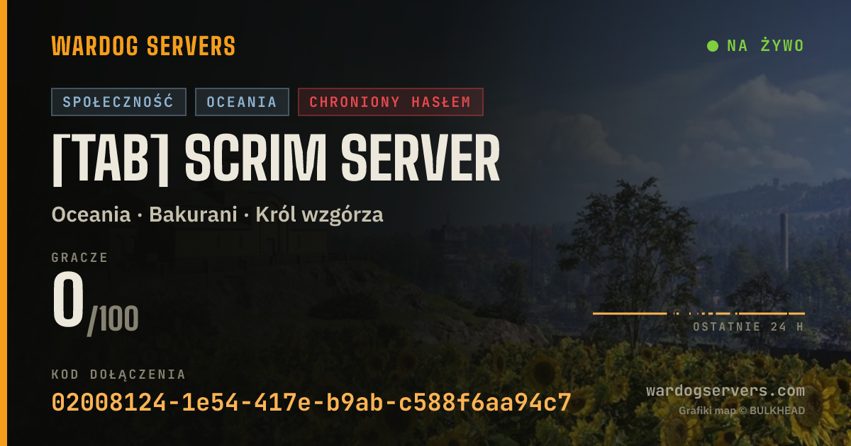 Baner ze statusem na żywo: [TAB] Scrim Server