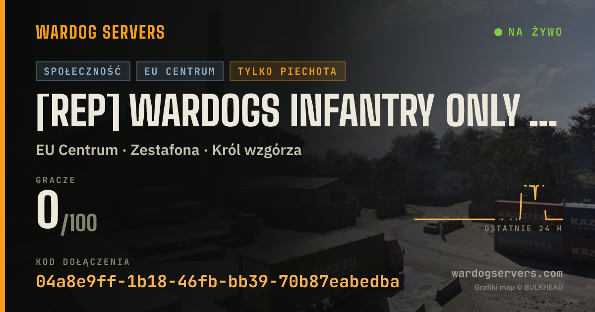Baner ze statusem na żywo: [REP] Wardogs Infantry Only Server