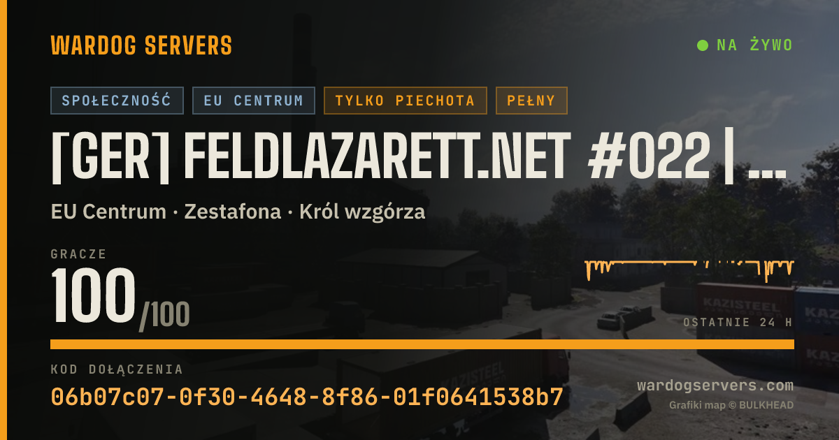 Baner ze statusem na żywo: [GER] Feldlazarett.net #022 | 50v50 | Infantry Only | 65-13
