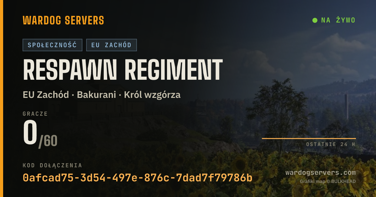 Baner ze statusem na żywo: Respawn Regiment