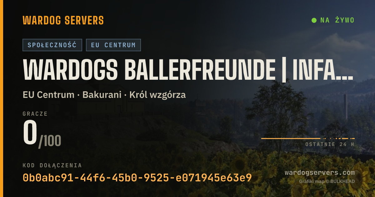 Baner ze statusem na żywo: Wardogs Ballerfreunde | Infantry