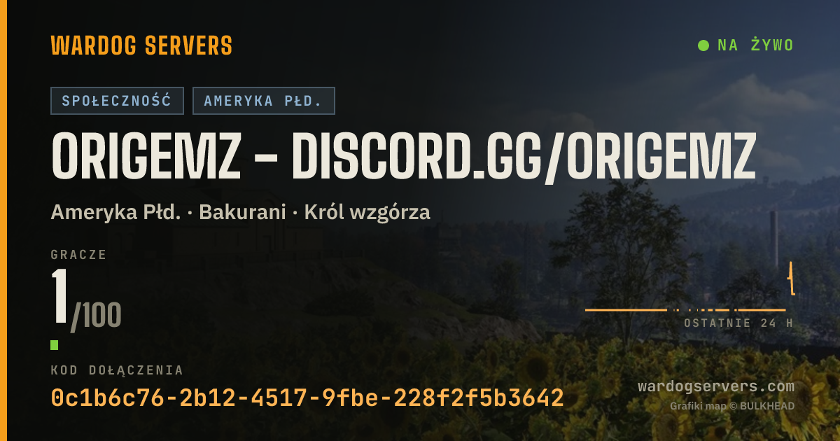 Baner ze statusem na żywo: OrigemZ - discord.gg/origemz
