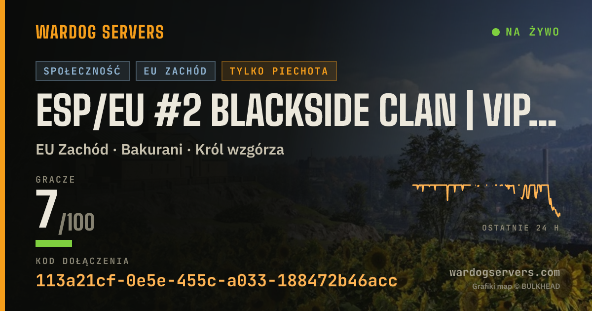 Baner ze statusem na żywo: ESP/EU #2 BLACKSIDE CLAN | NO MGL GRENADE LAUNCHER