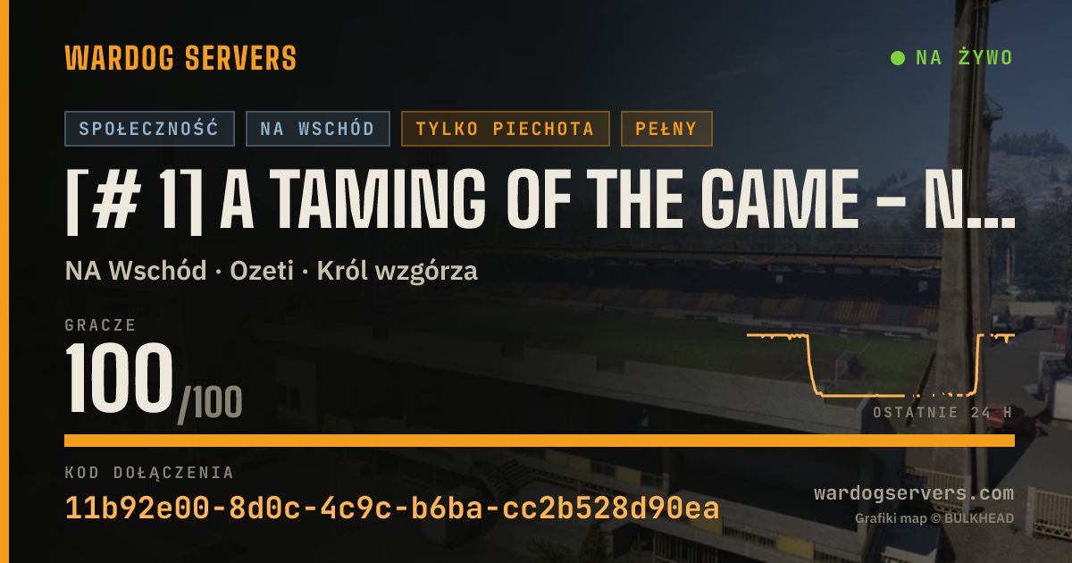 Baner ze statusem na żywo: [# 1] A TAMING OF THE GAME - NO GL HELI - INF ONLY