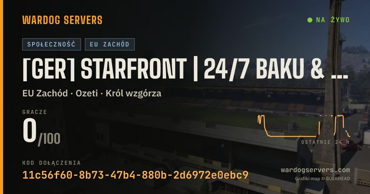 Baner ze statusem na żywo: [GER] StarFront | 24/7 Baku & Ozeti | +Rain Rota