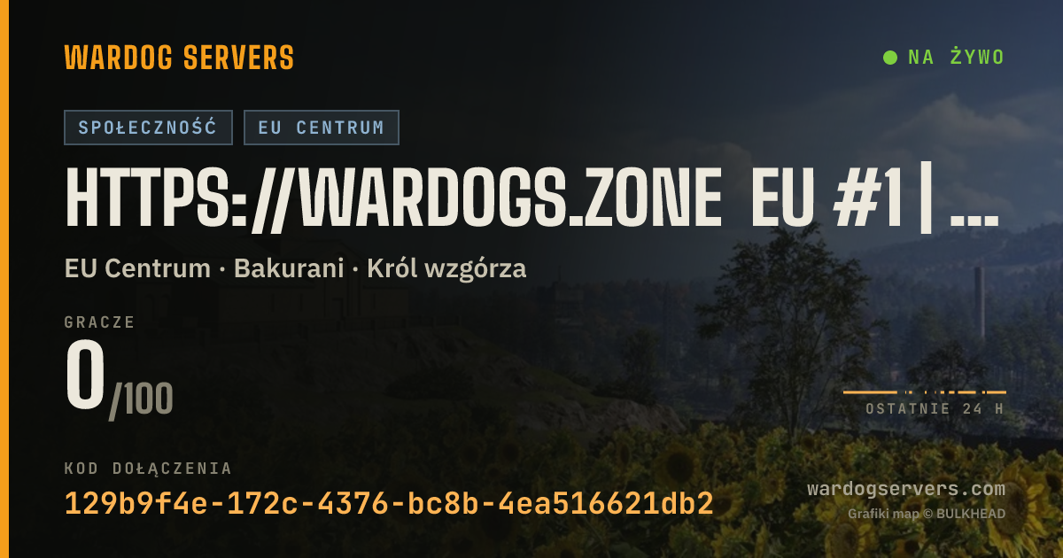Baner ze statusem na żywo: HTTPS://WARDOGS.ZONE EU #1 | CASH BOOST | SEASON 2