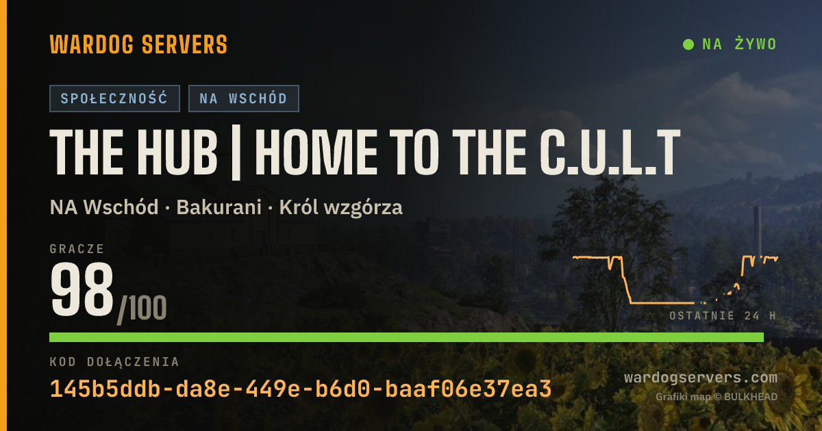 Baner ze statusem na żywo: The Hub | Home to the C.U.L.T