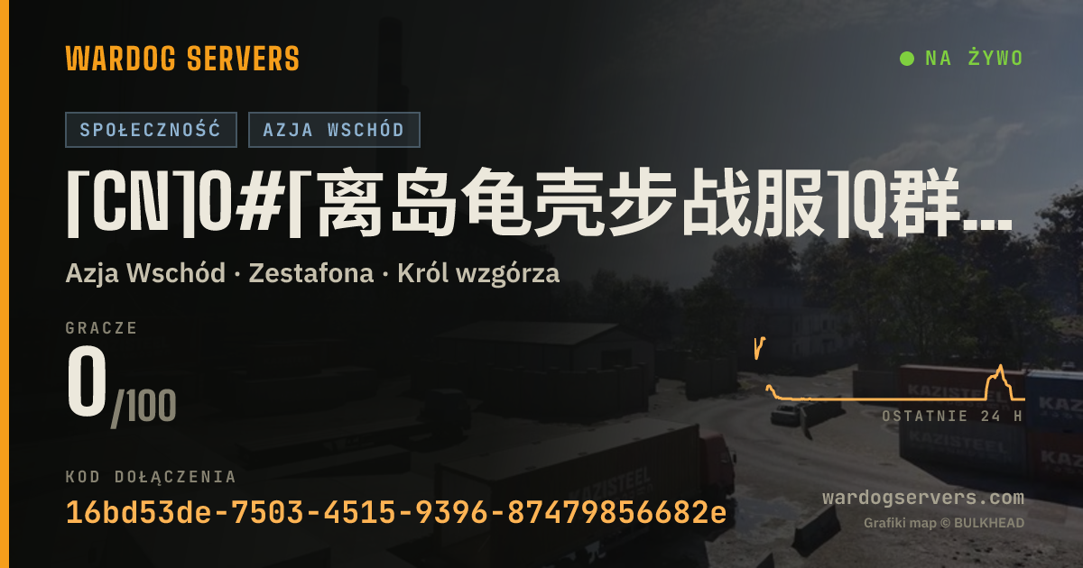 Baner ze statusem na żywo: [CN]0#[离岛龟壳步战服]Q群：1091429881【萌新友好】【禁狙.禁机枪.武装载具，密集阵】