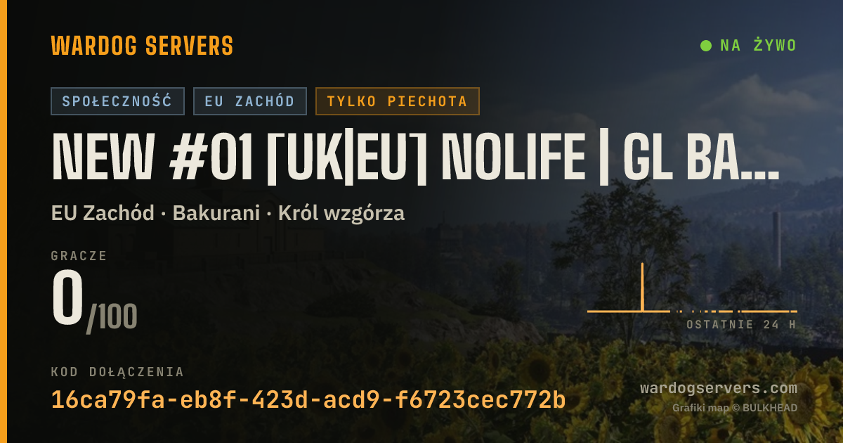 Baner ze statusem na żywo: NEW #01 [UK|EU] NoLife | GL BANNED | Mode Rotation | CASH + CLAP