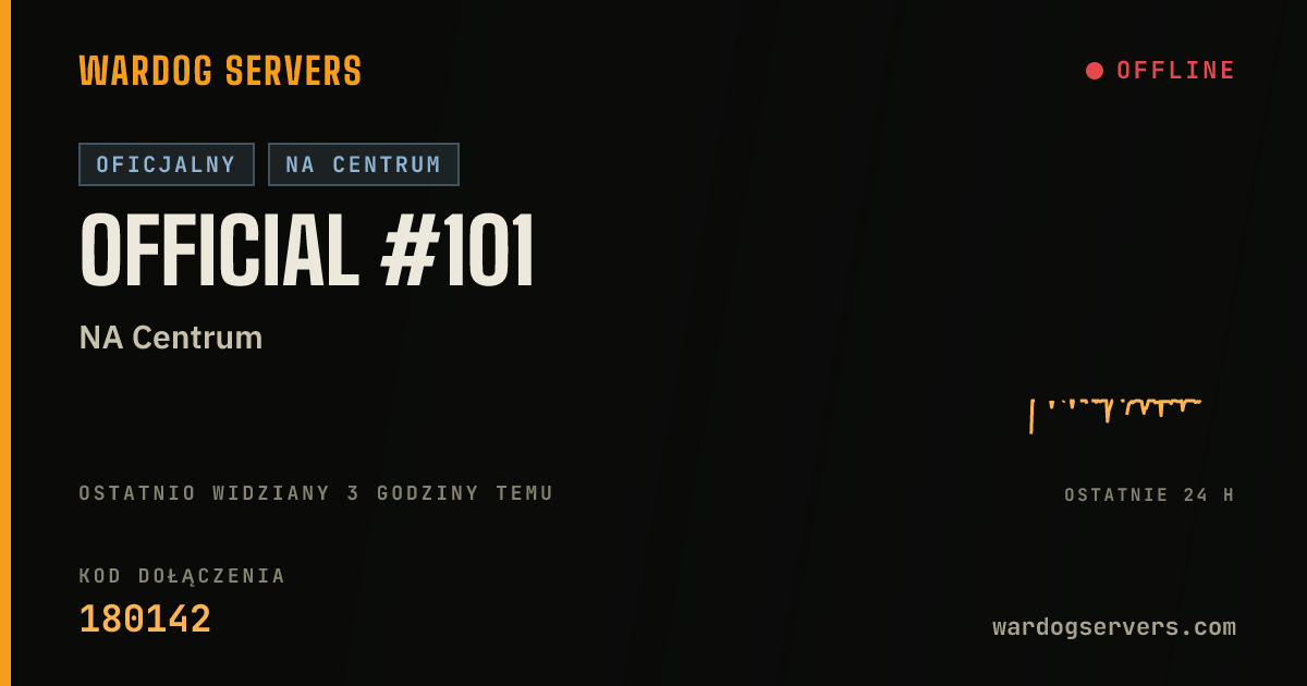 Baner ze statusem na żywo: Official #101