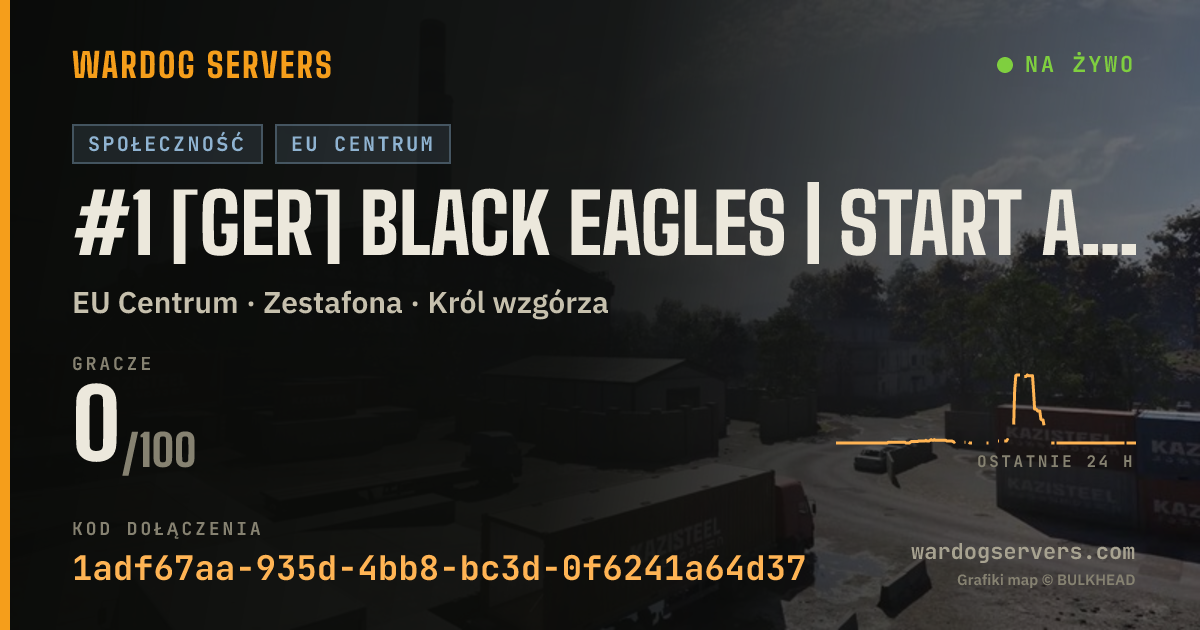 Baner ze statusem na żywo: #1 [GER] Black Eagles | Start ab 20p | alle Maps | Vanilla |