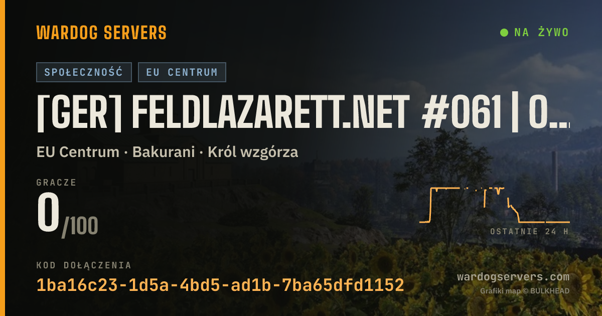 Baner ze statusem na żywo: [GER] Feldlazarett.net #061 | Only-Newbies | 0-0-0