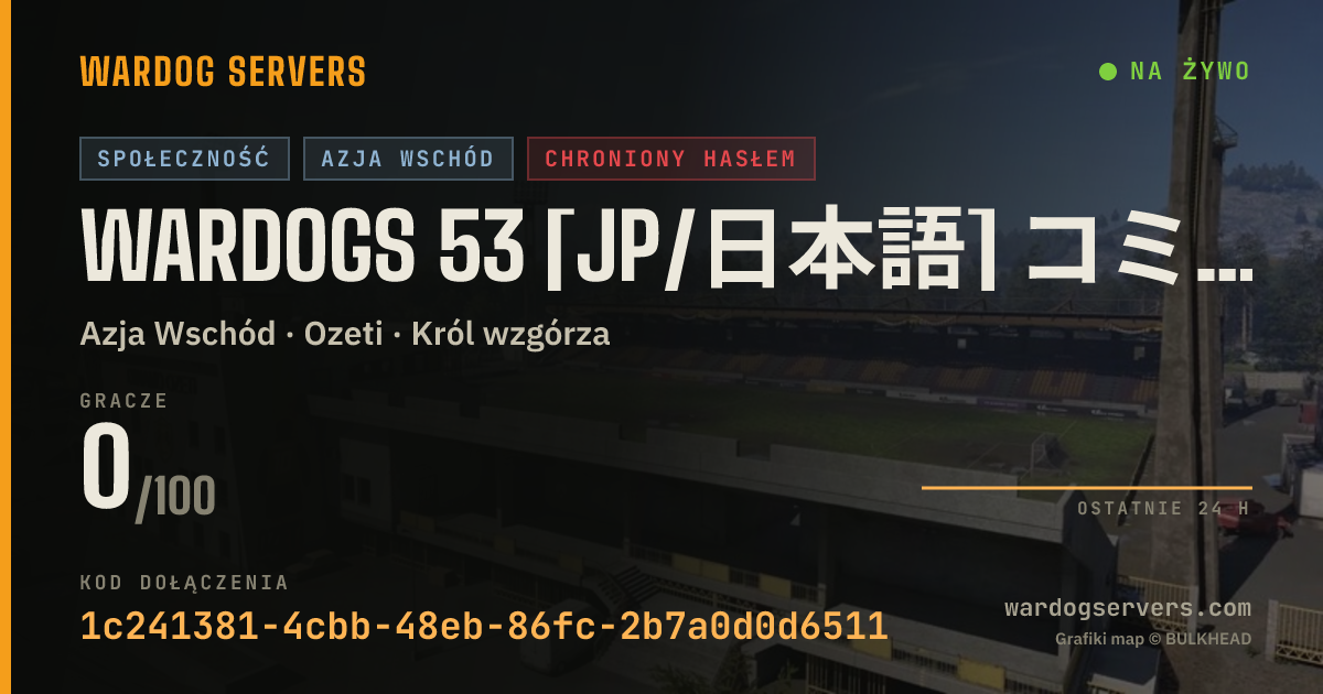 Baner ze statusem na żywo: WARDOGS 53 [JP/日本語] コミュニティ用サーバー[東京鯖]