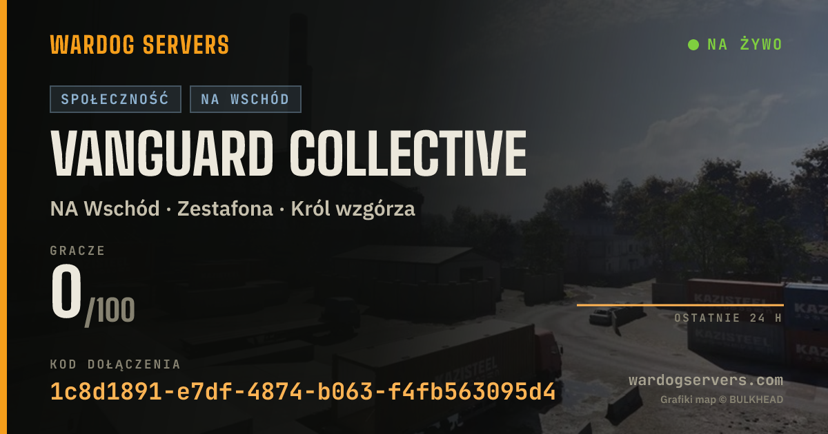 Baner ze statusem na żywo: Vanguard Collective
