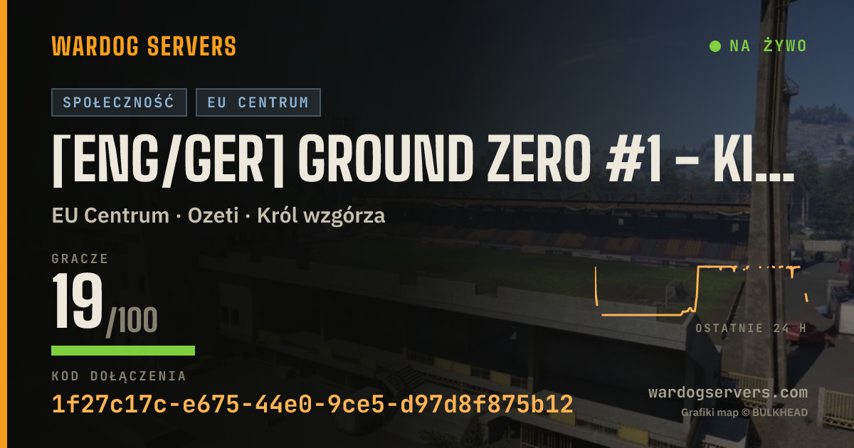 Baner ze statusem na żywo: [ENG/GER] Ground Zero #1 - Kill Box Alpha - Discord.gg/GZNUKE