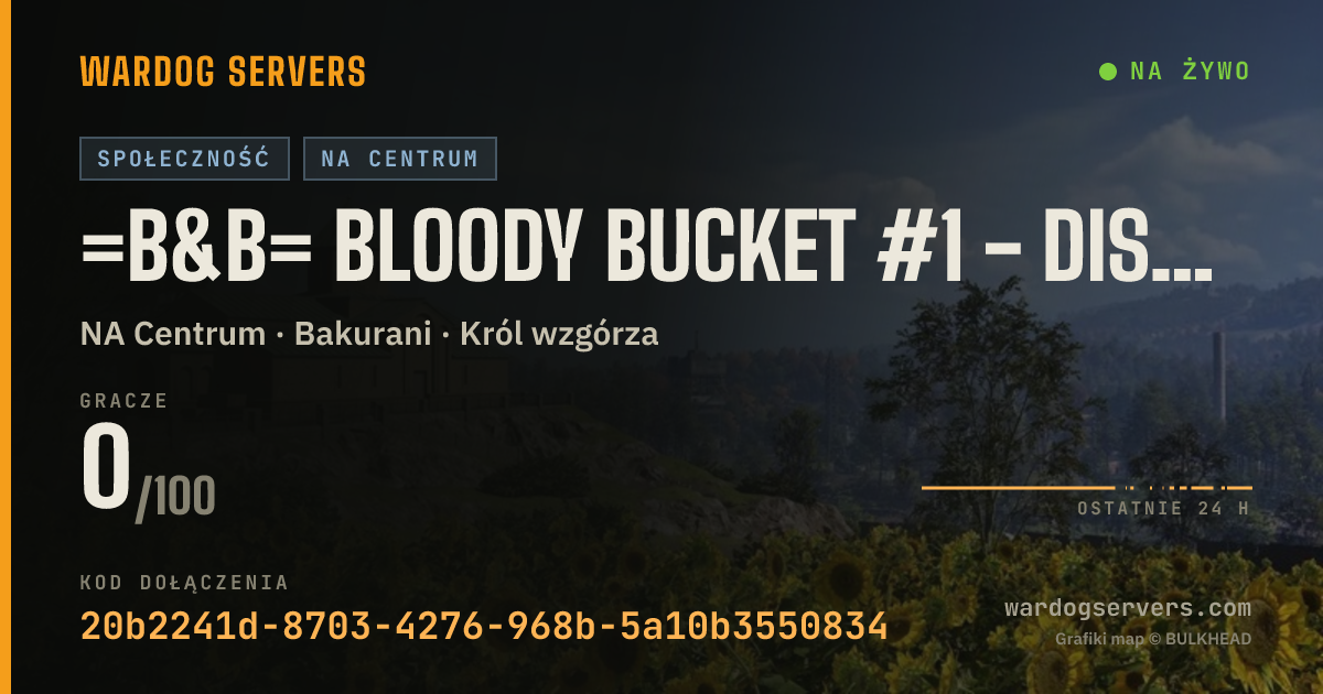 Baner ze statusem na żywo: =B&B= Bloody Bucket #1 - discord.gg/bbucket