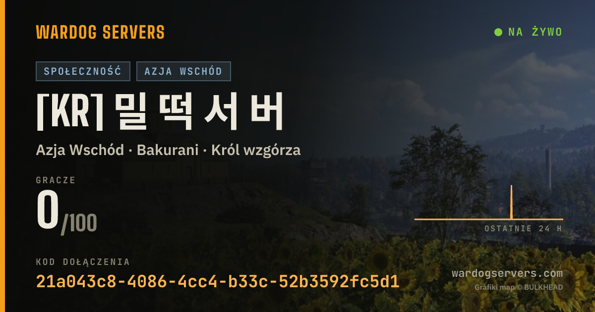 Baner ze statusem na żywo: [KR] 밀 떡 서 버