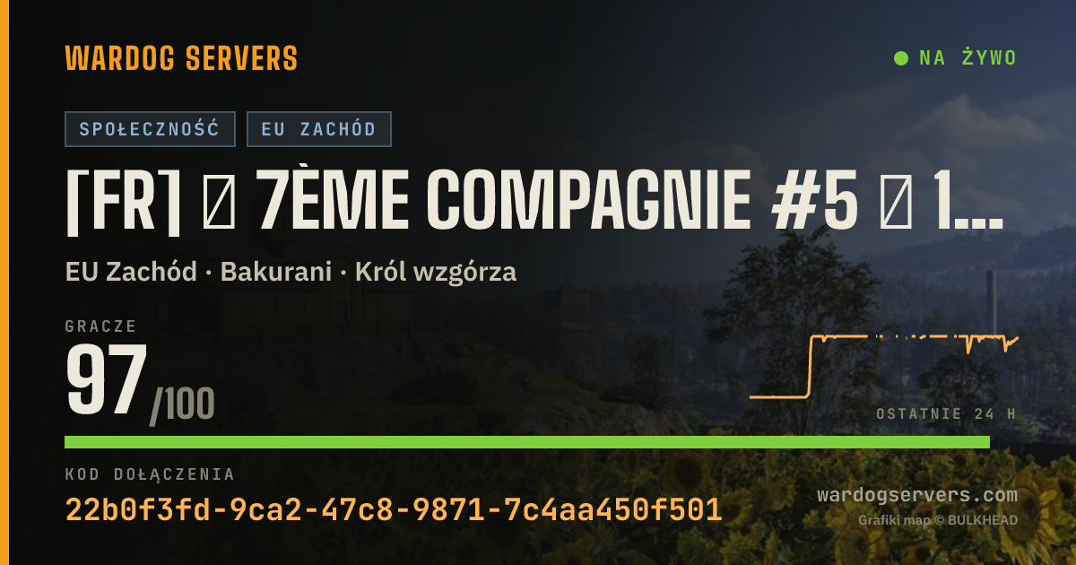 Baner ze statusem na żywo: [FR] ★ 7ème Compagnie #5 ★ 100% FR - discord.gg/7eCie